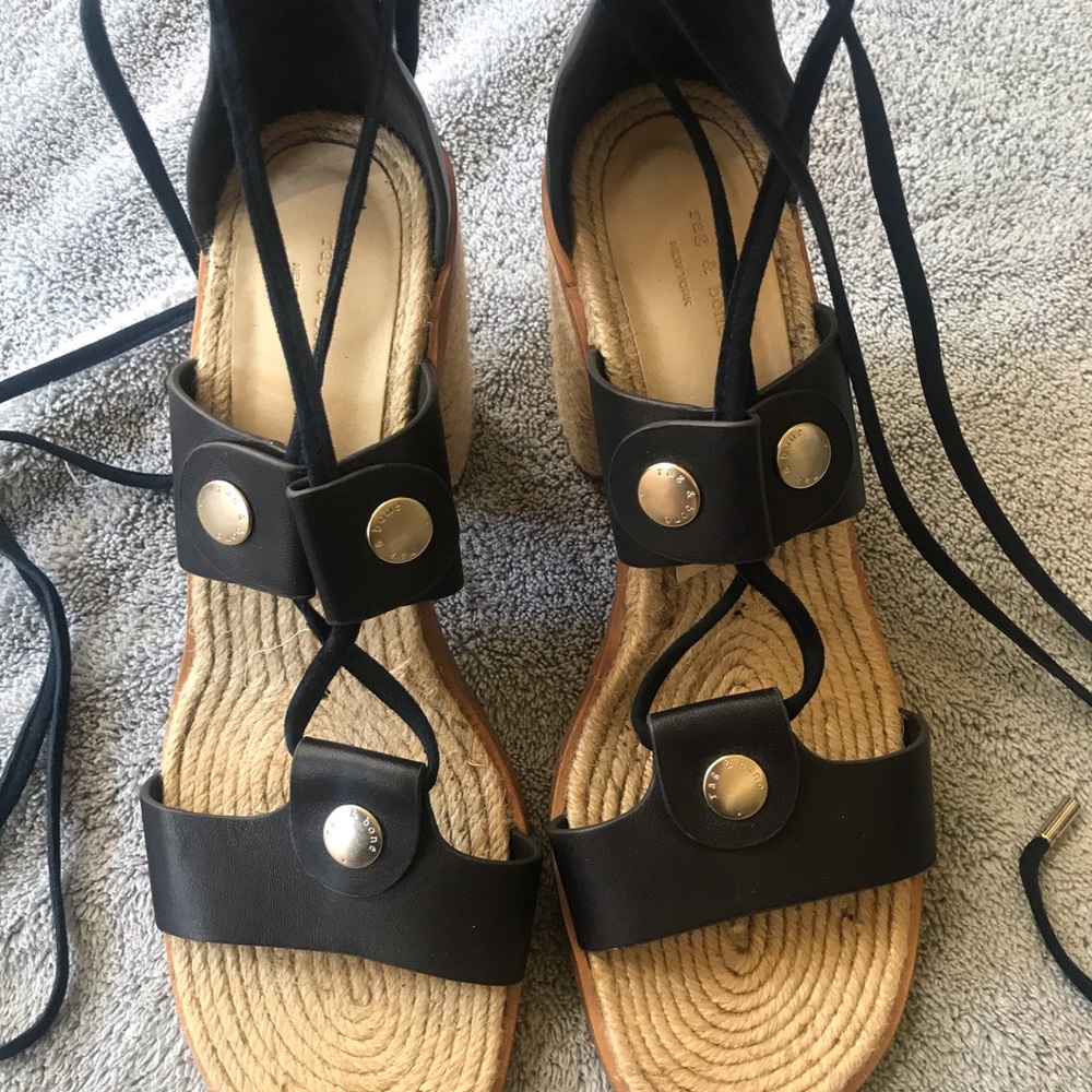 Rag and Bone Navy heeled sandals size 39.5